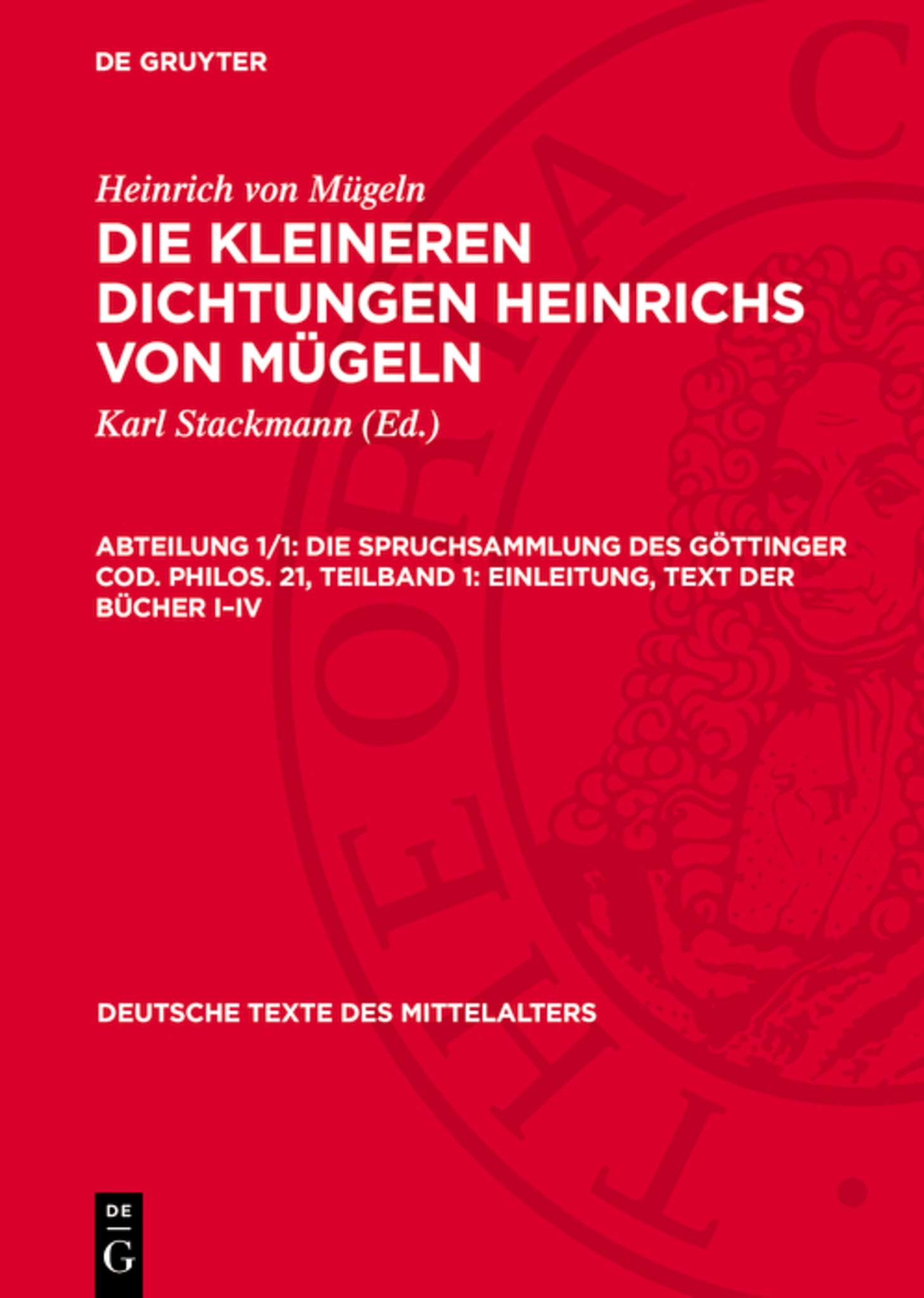 Teilband 1: Einleitung, Text der Bücher I–IV
